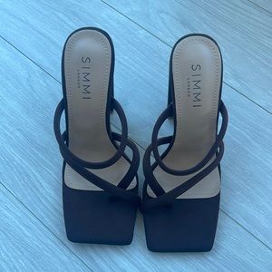 Dark Brown Simmi London Wide Fit size 7 block heel